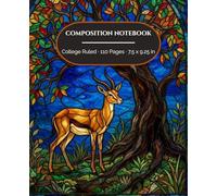 Composition Notebook College Ruled: Aesthetic Stained Glass Design | 110 Pages | 7.5 x 9.25 in | For School, Work & Everyday Writing