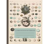Composition Notebook College Ruled | Bird Eggs and Nests | Hand Colored 19th Century Lithograph: Vintage Aesthetic Journal | 110 pages 7.5’ x 9.25’