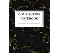 Composition Notebook College Ruled | Black Marble Cover | 8.5x11” 110 Pages: Simple, timeless, and functional notebook for everyday writing