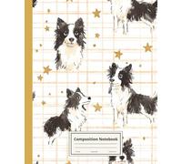 Composition Notebook College Ruled: Border Collie Illustration | Cute Dog Breed Journal For School, College, Office, Work | Wide Lined