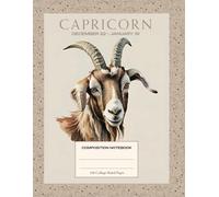 Composition Notebook College Ruled: Capricorn Zodiac Astrology Horoscope Design, 8.5 x 11 Inches, 100 Pages, Perfect for School, College, Office, Work, or as a Diary or Journal