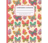 Composition Notebook College Ruled: Colorful Painted Butterflies: Nature Aesthetic Writing Journal for School and Daily Notes