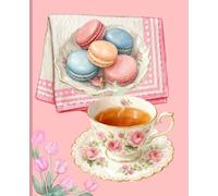 Composition Notebook College Ruled:Cozy Cottage by the Sea with Tea and Macarons.: Pastel Pink Aesthetic Journal for Women Girls and Students -120 Pages.