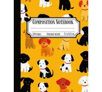 Composition Notebook College Ruled: Cute Puppy Dog Pattern | Adorable Aesthetic Journal for Girls, Kids, Students & Pet Lovers | 120 Pages | 7.5 x ... journaling, or as a gift for dog lovers