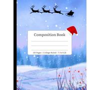 Composition Notebook College Ruled: Cute Winter Time Illustration | Lined Paper Composition Book for Journal, School, College, Office, Work | 7.5 x 9.25 Notebook | 110 Pages