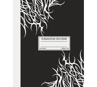 Composition Notebook College Ruled: Cybersigilism Neo-Tribal Dark Art Black Cover | Simple Cool Cyber Gothic DarkAesthetic Student Journal for Notes ... | 110 Pages, 7.5 x 9.25 inch, White Paper