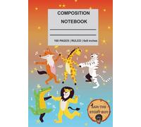 Composition Notebook College Ruled: Dancing Animals with Music Notes - Blue & Orange Cover Edition | Fun & Playful Stationery for School, College, and ... Designed for Classroom, Office, and Home Use