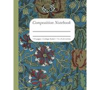 Composition Notebook: College Ruled: English Textile Print | Journal for College, School, Office & Work.