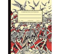 Composition Notebook College Ruled: Fighting Skeletons Vintage Illustration | Dark Fantasy Aesthetic Journal for School, College, Office, or Creative ... Line drawing Cover for College Ruled Notebook