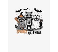 Composition Notebook College Ruled: Funny Halloween Characters "Spooky and feral" | Spooky Cute Aesthetic Journal For Kids, Teens, Adults | Lined Paperback