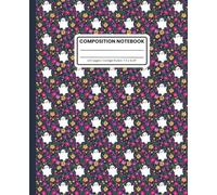 Composition Notebook College Ruled: Ghost & Floral Pattern: Whimsical Cottagecore Halloween Aesthetic Journal for School, Writing & Everyday Notes