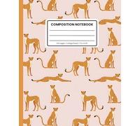 Composition Notebook College Ruled: Golden Leopards on Blush Pink Pattern: Elegant Wild Cat Aesthetic Journal for School, Writing & Everyday Notes