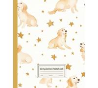 Composition Notebook College Ruled: Golden Retriever Illustration | Cute Dog Breed Journal For School, College, Office, Work | Wide Lined