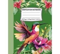 Composition Notebook College Ruled: Humming Grace | A Notebook with Pink Blossoms and Gentle Wings | For School, College, Office or Work