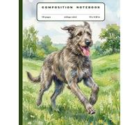 Composition Notebook College Ruled: Irish Wolfhound Notebook for School, College, Work | Cute Watercolor Illustration Journal for Dog Lovers, Men, Women, Teens | Dog Themed Gift for Students