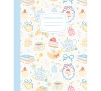 Composition Notebook: College Ruled Journal for Girls & Teens - Chinoiserie Inspired with Tea Set and Florals - Cute Bookish Writing Book