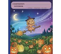 Composition Notebook | College Ruled | Journal | Halloween | Gift for Student: Scarecrow girl and pumpkin patch theme