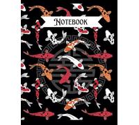 Composition Notebook College Ruled : Koi Fish Illustration | Koi Fish Print Journal Notebook For School, College, Office, Work