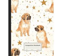 Composition Notebook College Ruled: Leonberger Illustration | Cute Dog Breed Journal For School, College, Office, Work | Wide Lined