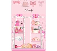 Composition Notebook College-Ruled Line: Adorable Bunny with Pink Ribbon Dwelling in a Dream House Full of Girl's Cute Stuff, 120 Pages, 6 x 9"