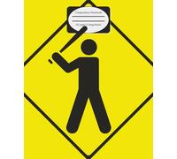 Composition Notebook: College Ruled Lined Journal for Baseball Fans, Teens, and Coaches | Yellow Warning Sign Sports Aesthetic (125 Pages)