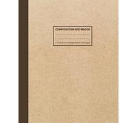 Composition Notebook: College Ruled Lined Notebook with 7.5 x 9.25 Minimalist Dark Brown Kraft Paper Pattern Matte Cover, Plain School Supplies for Notes and Writing