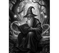 Composition Notebook College Ruled: Magical Wizard of the Forest with mystical Frog 8.5 x 11 Inches
