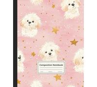 Composition Notebook College Ruled: Old English Sheepdog Illustration | Cute Dog Breed Journal For School, College, Office, Work | Wide Lined