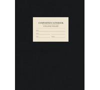 Composition Notebook College Ruled Paper: Aesthetic Classic Black Journal, 150 Pages, for School, Teachers, Work (8.5x11 Inches)