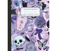 Composition Notebook College Ruled: Pastel Goth Cute Creepy Cover Design for Girls, Teens, & Women