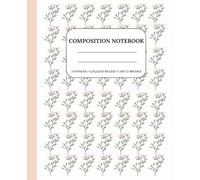Composition Notebook College ruled Pink Floral: Aesthetic Journal For College, School, Work & Office Supplies