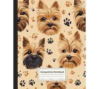Composition Notebook College Ruled: Silky Terrier Illustration | Cute Dog Breed Journal For School, College, Office, Work | Wide Lined