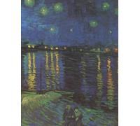 Composition Notebook College Ruled: Starry Night Over the Rhône by Vincent van Gogh: Aesthetic Fine Art Notebook | 120 Pages, 8.5 x 11 | Wide Lined Journal for School, College, Office & Work