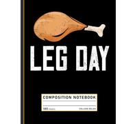 Composition Notebook College Ruled: Thanksgiving Workout Theme with Pilgrims and Turkey, Holiday Fitness Journal for Seasonal Fun