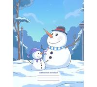 Composition Notebook: College Ruled : The Cute snowman: Notebook for Student, School, College, Office or Work Paperback