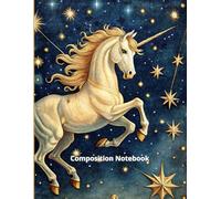 Composition Notebook College Ruled: Unicorn Constellation Vintage Illustration | Cute Astrology Aesthetic Journal For School, College, Office, Work | Wide Lined