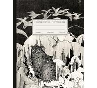 Composition Notebook College Ruled: Vintage Gothic Owl Illustration | Dark Academia Aesthetic Journal for School, College, Office, Work
