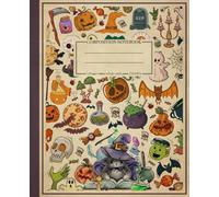 Composition Notebook College Ruled: Vintage Halloween Illustration | Cute Witchcraft Aesthetic Journal for School, College, Office, and Work