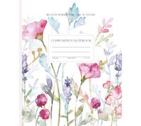 Composition Notebook College Ruled: Vintage Pink Flowers Botanical Illustration | Cottagecore Aesthetic Journal for College, School, Office & Work