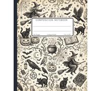 Composition Notebook College Ruled: Vintage Raven & Pentagram, Gothic Bird of Prey Aesthetic, Occult Crow & Witchy Journal for Poetry, Science & Dark Academia