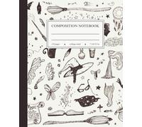 Composition Notebook College Ruled: Vintage Witchcraft Illustration | Halloween Wizard Magic Witch Journal for School, Office & Writing