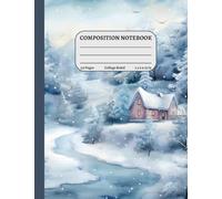 Composition Notebook College Ruled: Winter Fantasy Landscape | 7.5x9.75 in | 110 Pages | 9/32" Line Spacing | Elegant Snowy Journal for Students, Professionals and Daily Writing