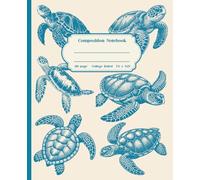 Composition Notebook College Ruled With Vintage Sea Turtles: 110 Pages | 7.5 x 9.25 Inches | Aesthetic Classroom Notebook for Biology Learners and Teachers