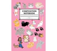Composition Notebook: Colorful Cute Cat Pattern Ruled Notebook 120 Pages, 6 x 9 Inch Lined Paper: Ruled notebook for school writing, diary or note taking.