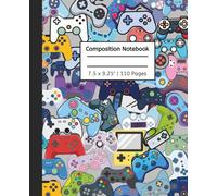 Composition Notebook: Colorful Video Game Controllers Notebook for Kids, College Students, School Notes, Homework and Journaling