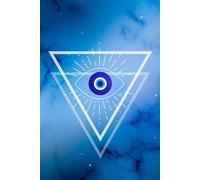 Composition Notebook: Cosmic Evil Eye Triangle - 80 Wide Ruled Pages for Manifestation