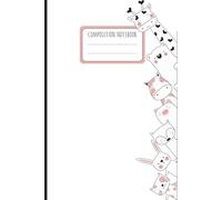 Composition Notebook: Cute Animal Journal With Lion, Fox, Bear And Cat For Kids