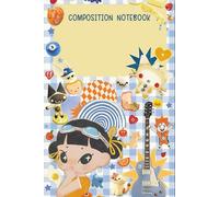 Composition Notebook: Cute Anime Girl, Retro Stickers & Fun Collage Style Journal for Teens and Girls