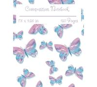 Composition Notebook: Cute Butterfly Print Notebook : 120 pages, college lined, butterfly detail on the cover