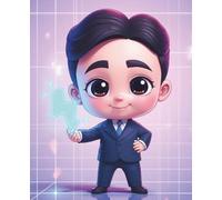 Composition Notebook: Cute Chibi Anime Nikola Tesla: Blank Sketchbook: Unlined Drawing Pad for Kids, Students, and Creative Artists - 120 Pages, 7.5 x 9.25 in